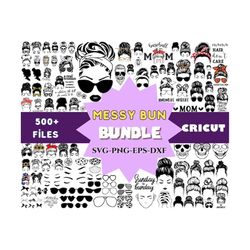 500+messy bun svg bundle,momlife svg, mom life svg,mom skull svg,black woman svg,afro woman svg,messybun png,usa mom svg,bunhair svg,instant
