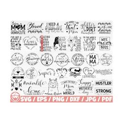 mom life x35 bundle svg/eps/png/dxf/jpg/pdf, mother's day svg, mom quotes, mammy svg, mom commercial print, mom cricut, mom life digital svg