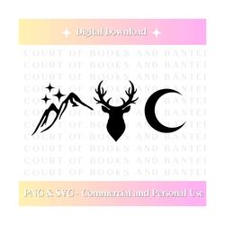 maas icons | acotar | tog | crescent city | svg | png | cricut svg file | booktok | bookish designs | cut files | bookish | throne of glass