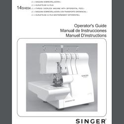 Singer 14SH644 / 14SH654 Sewing Machine Operator's Instruction Manual Guide