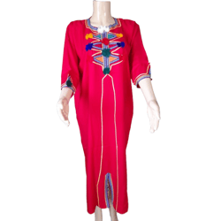 Elegant red dress from the Moroccan Amazigh tradition