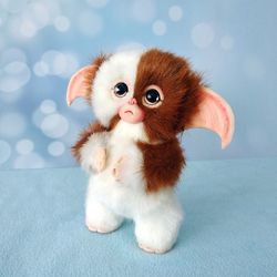 Sad Gizmo Mogwai gremlin, stuffed toy, ooak, 17 cm, handmade