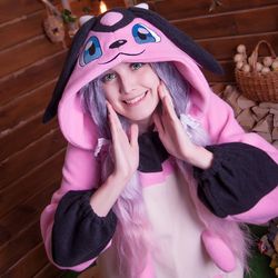 Custom Miltank Pokemon inspired kigurumi (adult onesie, pajama)