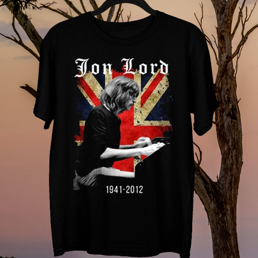 Deep Purple Jon Lord Composer T-shirt Short Sleeve Black All Size Shirt.png