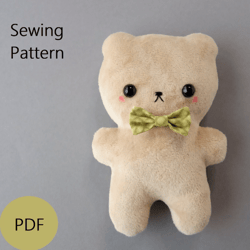 Stuffed Bear Pattern & Sewing Tutorial - Beginner Friendly