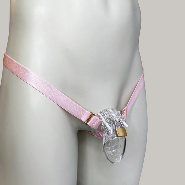Adjustable elastic chastity support straps