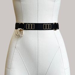 Selene Adjustable Strappy Belt Black, Elastic Mistress Bondage Belt BDSM Accessories BDSM lingerie, Mature