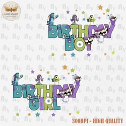 birthday bundle png, birthday boy png, birthday girl png, birthday monster png, it's my birthday png, family matching sh