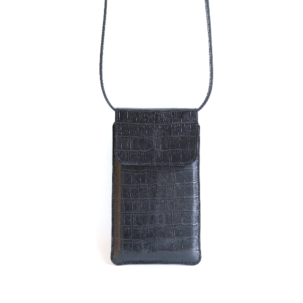Leather bag black phone case_3431.JPG