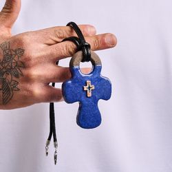 Statement Christian Cross Jewelry / Men's Cross Pendant Necklace Collection