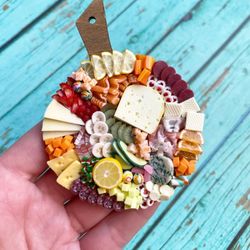 Magnet Miniature food Charcuterie board Cheese plate
