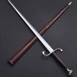 Custom Hand Made Premium J2 Steel Battle Ready Medieval Sword With Scabbard.