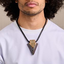 Unique Men's chunky Pendant Necklace Collection / Glass and Stone Necklaces