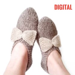 Cute Women's Wool Slipper Socks Knitting Pattern - Instant PDF Download! Create Your Own Stylish Slipper Socks Today.