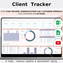 Client Tracker & Management Spreadsheet With Excel & Google Sheets