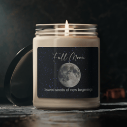 Scented Soy Candle Coconut Cream & Cardamom, Moon Candle