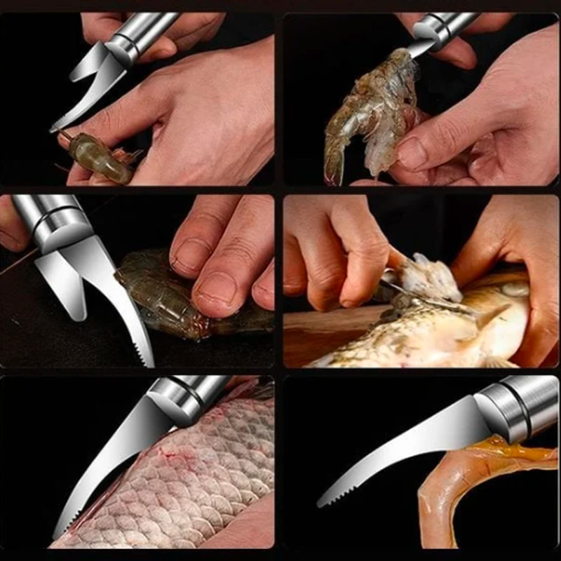 5 in 1 Multifunctional Shrimp Deveiner and Peeler Knife Tool3