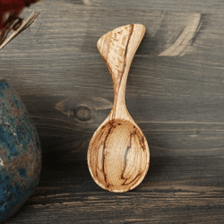 Hand carved wooden scoop Wooden spoon Coffee scoop Kitchen scoop Cooking utensils Cookware Cooking gadgets Mini ladle