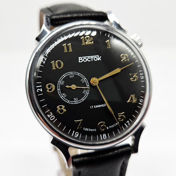 Vintage-style-Classic-mechanical-watch-Vostok-2403-Gold-Black-581826-2