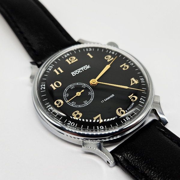 Vintage-style-Classic-mechanical-watch-Vostok-2403-Gold-Black-581826-4