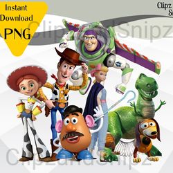 toy story png, toy story clipart buzz lightyear woody jessie slinky instant download for toy story shirt, cake topper