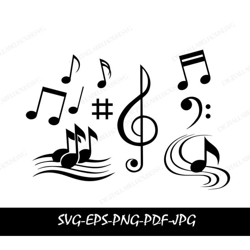 Mu Notes Musical Notes Svg, Musical Notes Clipart, Music Notation, Mu | Inspire ...