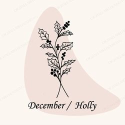 birth month flower bouquet svg, holly, flower svg, floral svg, birth month flower,birth flower,flower bouquet,flower,