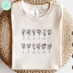 birth month svg bundle, birth month flowers svg, wildflower svg, birthday flower, flower clipart, botanical svg, floral