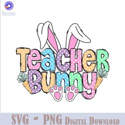 Retro Teacher Bunny Easter SVG