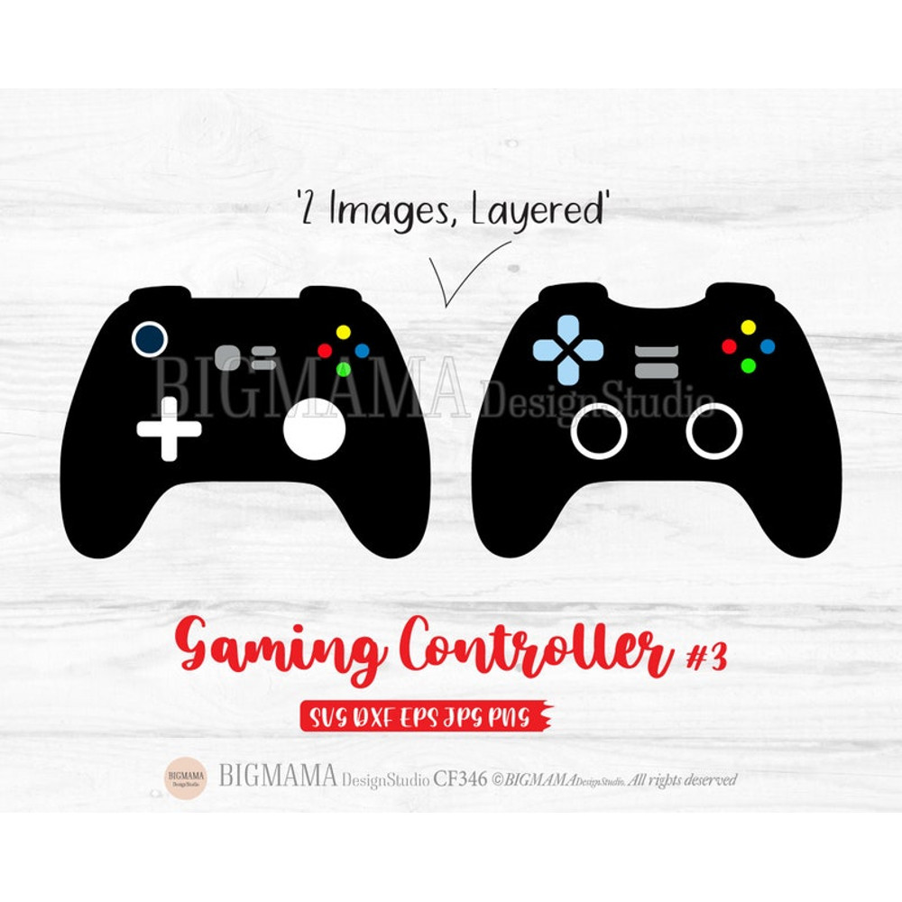 Gaming Controller SVG,Layered,Game,Joystick,Console,Kids,Birthday,Vector,PNG,Gamer,Cricut,Instant download_CF346.jpg