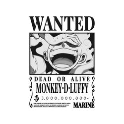wanted dead or alive monkey d luffy svg