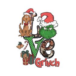 love grinch max santa hat png