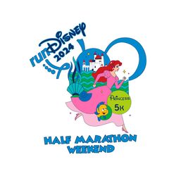 princess half marathon weekend ariel svg