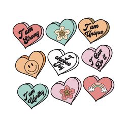 i am strong positive affirmations valentines svg