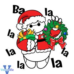 Funny Baymax Christmas Wreath SVG Digital Cutting File