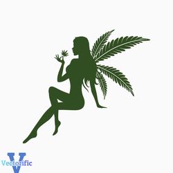 Cannabis Fairy SVG | Stoner Girl SVG | 420 Ganja Hemp Hash Dope Baked Stoned | Cutting Files Cuttable Clip Art Vector Di