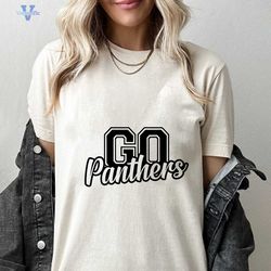 Go Panthers Svg, Go Panthers Football Svg, Run Panthers Svg, Go Team Svg, Cheer Mom TShirt. Cut File Cricut