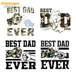 retro best dad ever happy fathers day svg bundle
