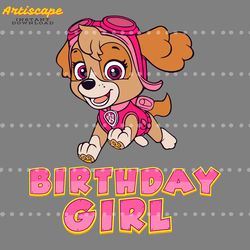 cute paw patrol skye birthday girl svg digital download files