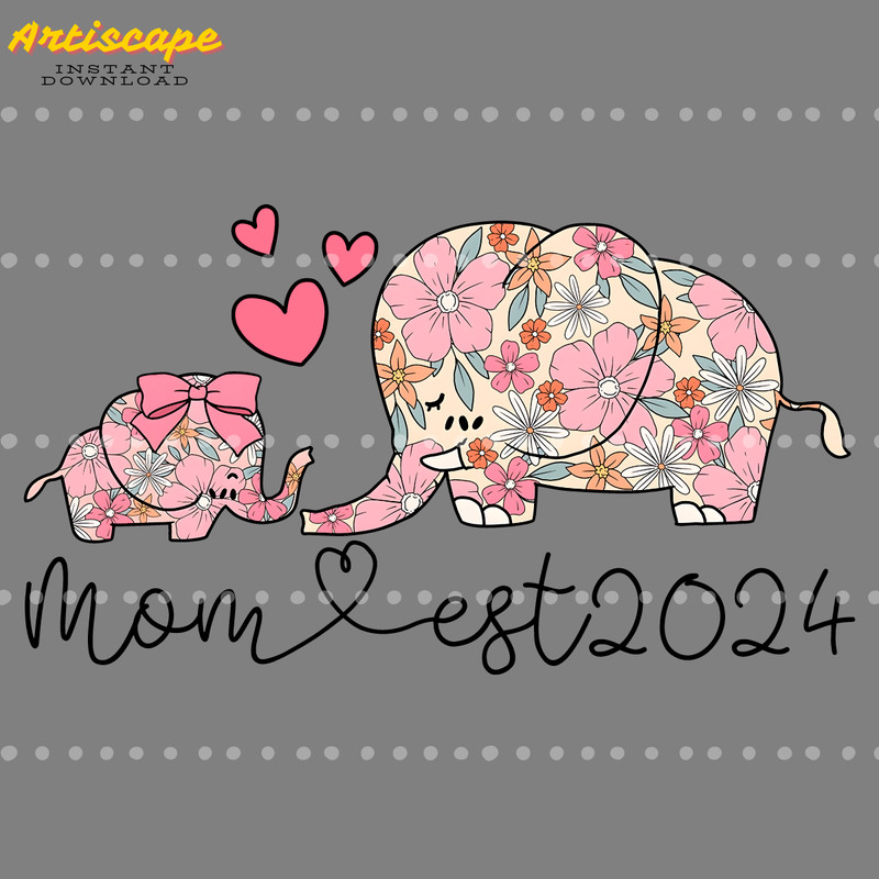 Groovy-Mom-Est-2024-Floral-Elephant-PNG-Digital-Download-Files-1704241022.png