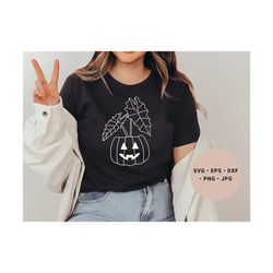 pumpkin svg, tropical leaf svg, plant mom svg, halloween plant shirt svg, halloween botanical svg, tropical leaf svg, plant lover svg,cricut