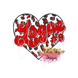 logue retro leopard print heart | ready to press | sublimation heat press design | transfer