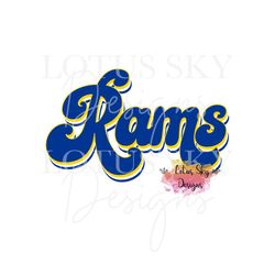 rams retro print letters | ready to press | sublimation heat press design | transfer  | cheetah