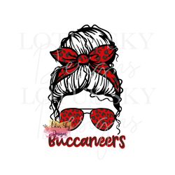 tampa bay leopard messy bun | ready to press | sublimation heat press design | transfer