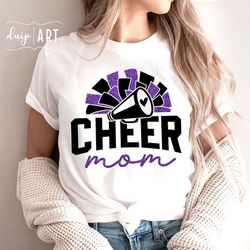 cheer mom svg png, cheer mom shirt, mom gift shirt, glitter cheer mom, leopard cheer, glitter megaphone, cheerleader mom