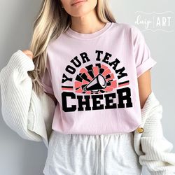 cheer svg png, cheerleading svg, cheer team template, cheerleader svg, cheer team shirt, pom pom svg,cheer cone svg,mega