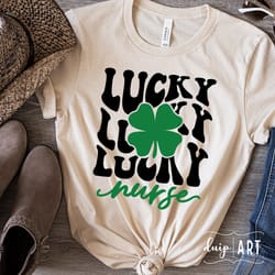 lucky nurse svg, nurse svg, stacked lucky svg, shamrock svg, lucky svg, st patricks day svg, cricut, clover svg, st patr