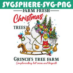 farm fresh christmas grinch tree farm svg for cricut files