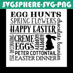 egg hunts happy easter svg, easter svg, easter bunny svg, egg hunts svg, creme eggs svg, chocolate bunny svg, bunny svg,