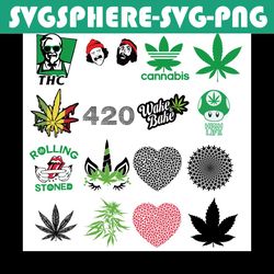 marijuana leaf svg bundle, trending svg, cannabis smoking svg, cannabis svg, weed svg, makrijuana svg, cannabis leaf svg